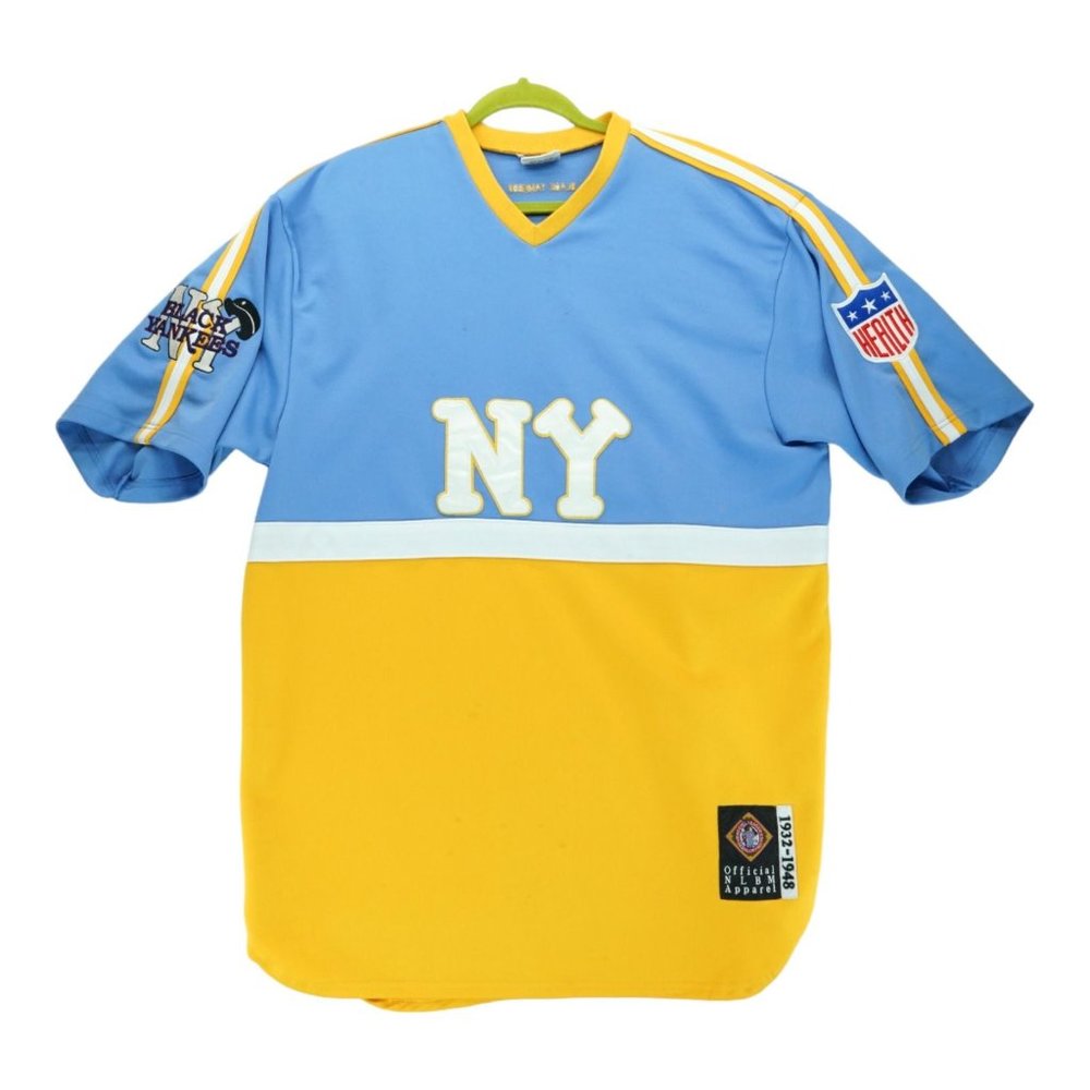 Vintage Headgear Blue Polyester NY Black Yankees #13 Jersey Men's Size XL